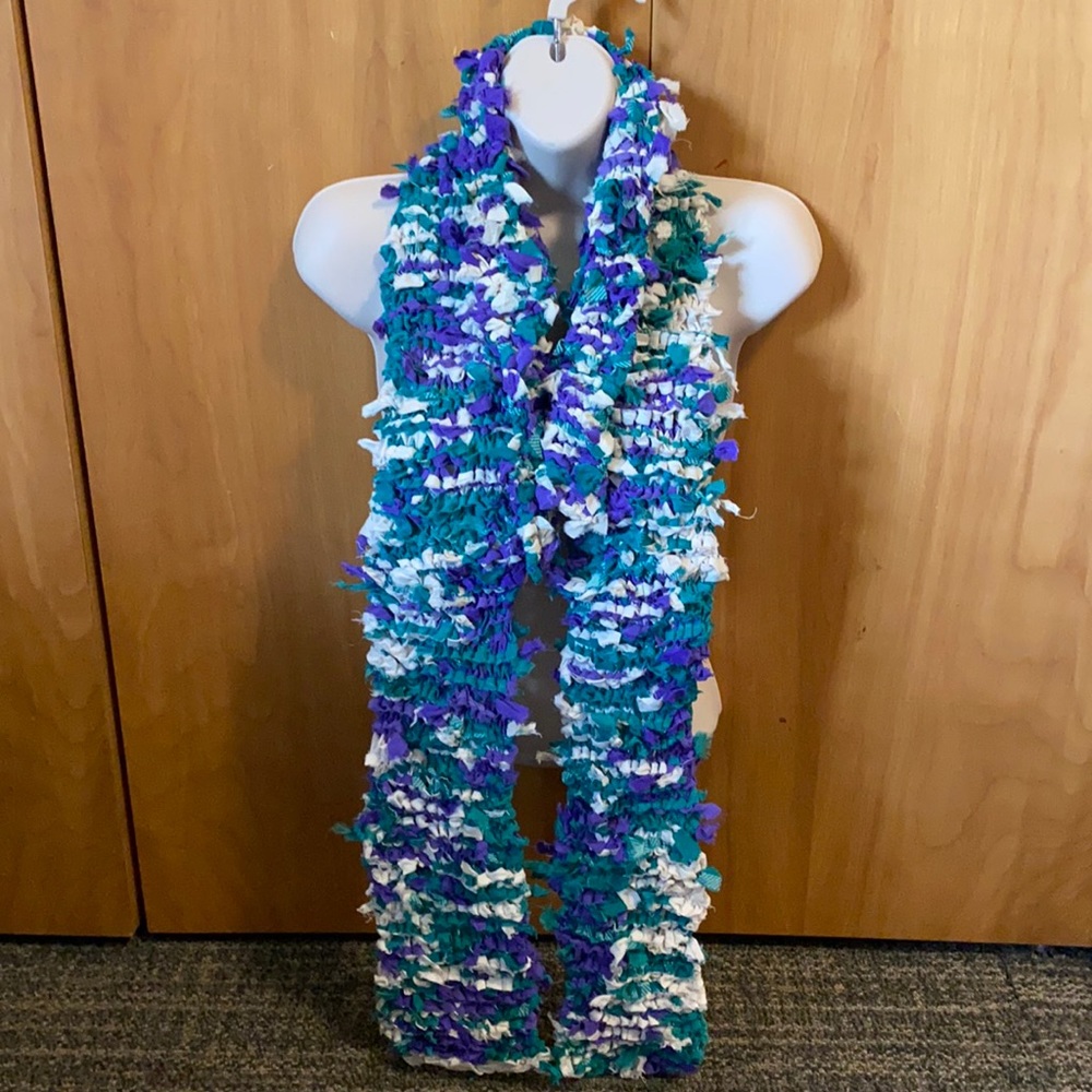 Hand knit Mommy & Me 100% silk scarves